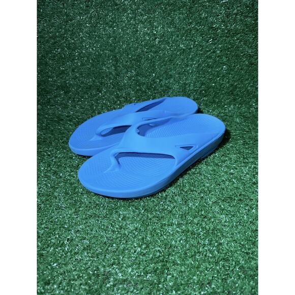 OOFOS OOlala Sandal Blue Recovery Shoes Flip Flops Mens Size 8 / Womens Size 10 - Picture 3 of 9